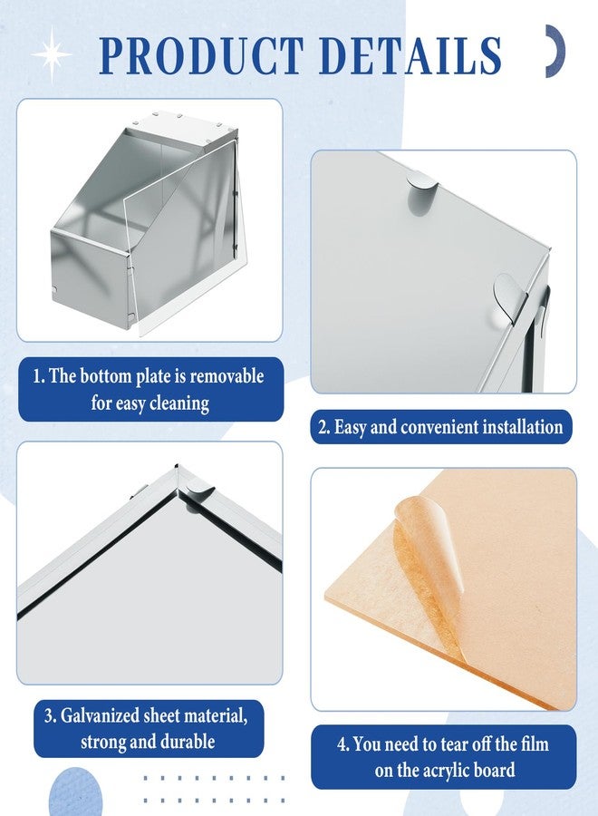 Maxcheck 1 Pcs Galvanized Metal Rabbit Nesting Box Bunny Small Animal Nest with Removable Acrylic Floor Durable Easy to Clean for Indoor Outdoor Use Rabbit Supplies (18.5 * 10.6 * 10 Inch) - Image 3